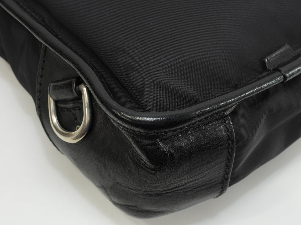 Daniel & Bob borsa a tracolla in nylon e pelle nera, marsupio, borsa a tracolla @ 2