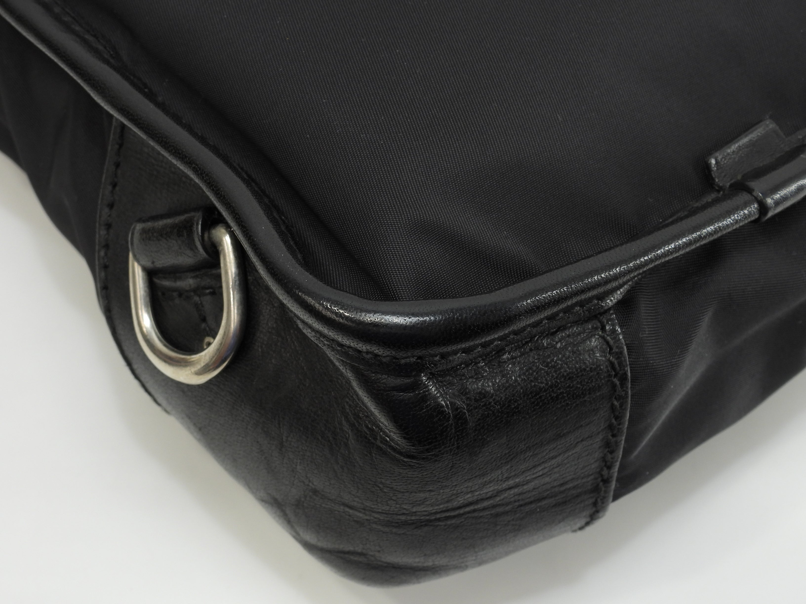 Daniel & Bob borsa a tracolla in nylon e pelle nera, marsupio, borsa a tracolla @ 2
