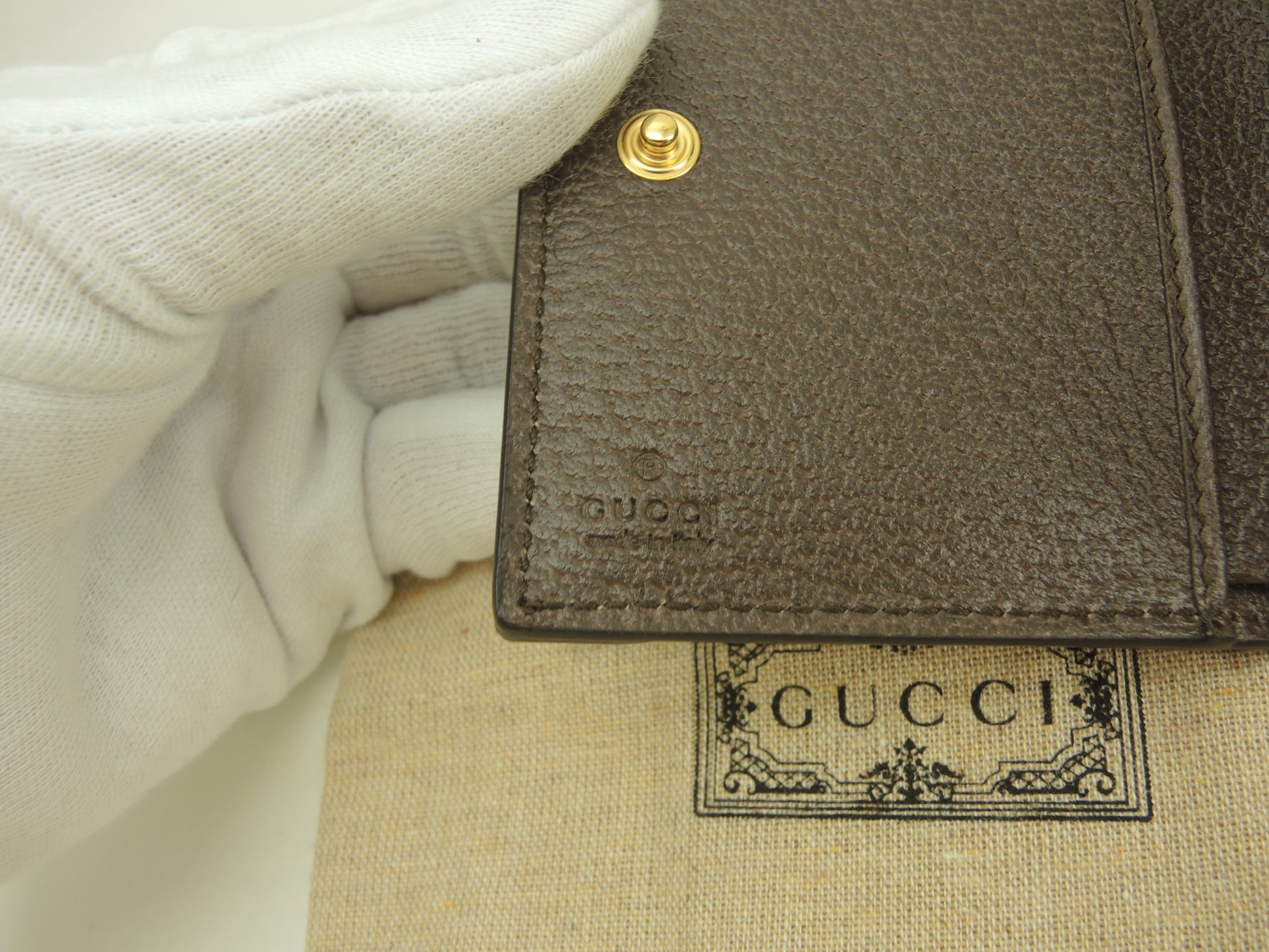 グッチ コンパクトウォレット オフィディア GGシェリー 3折財布 未使用@ 9