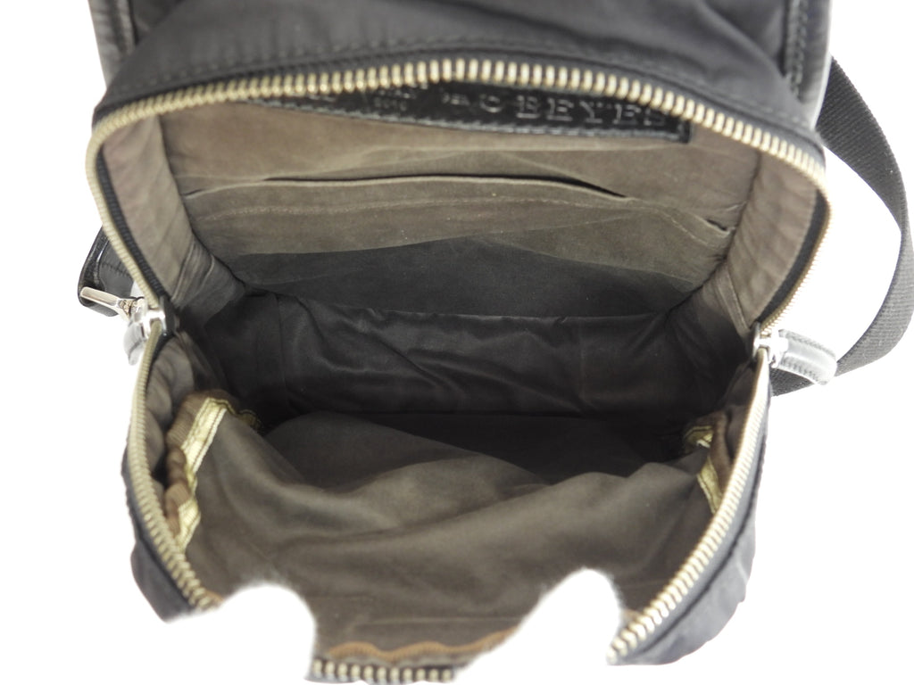 Daniel & Bob borsa a tracolla in nylon e pelle nera, marsupio, borsa a tracolla @ 2
