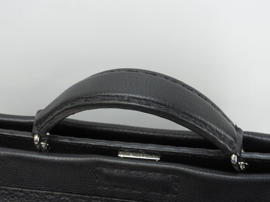 Fendi Peekaboo grande in pelle Selleria nera da uomo, borsa a mano, borsa da lavoro, condizioni eccellenti@ 20