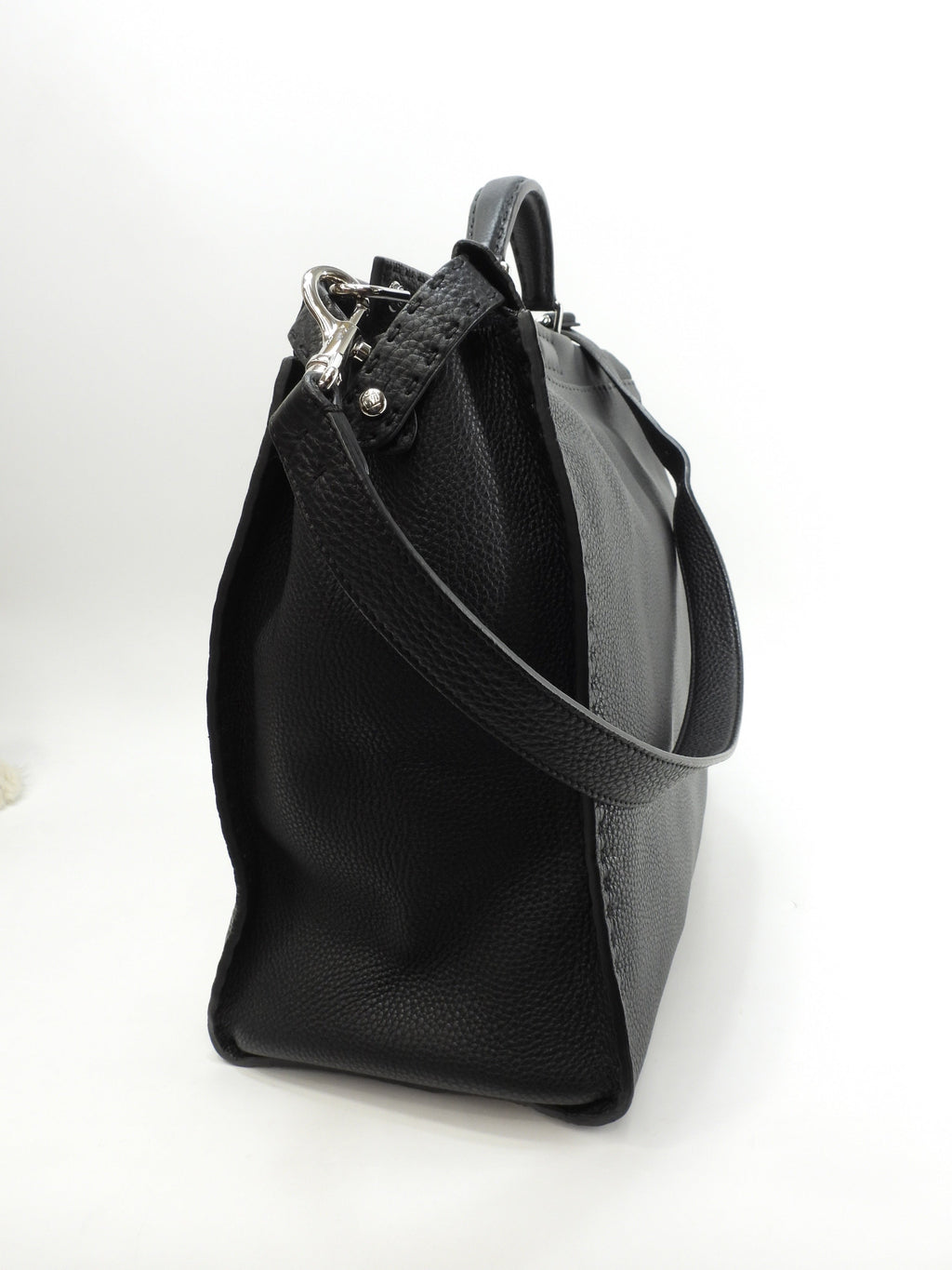 Fendi Peekaboo grande in pelle Selleria nera da uomo, borsa a mano, borsa da lavoro, condizioni eccellenti@ 20