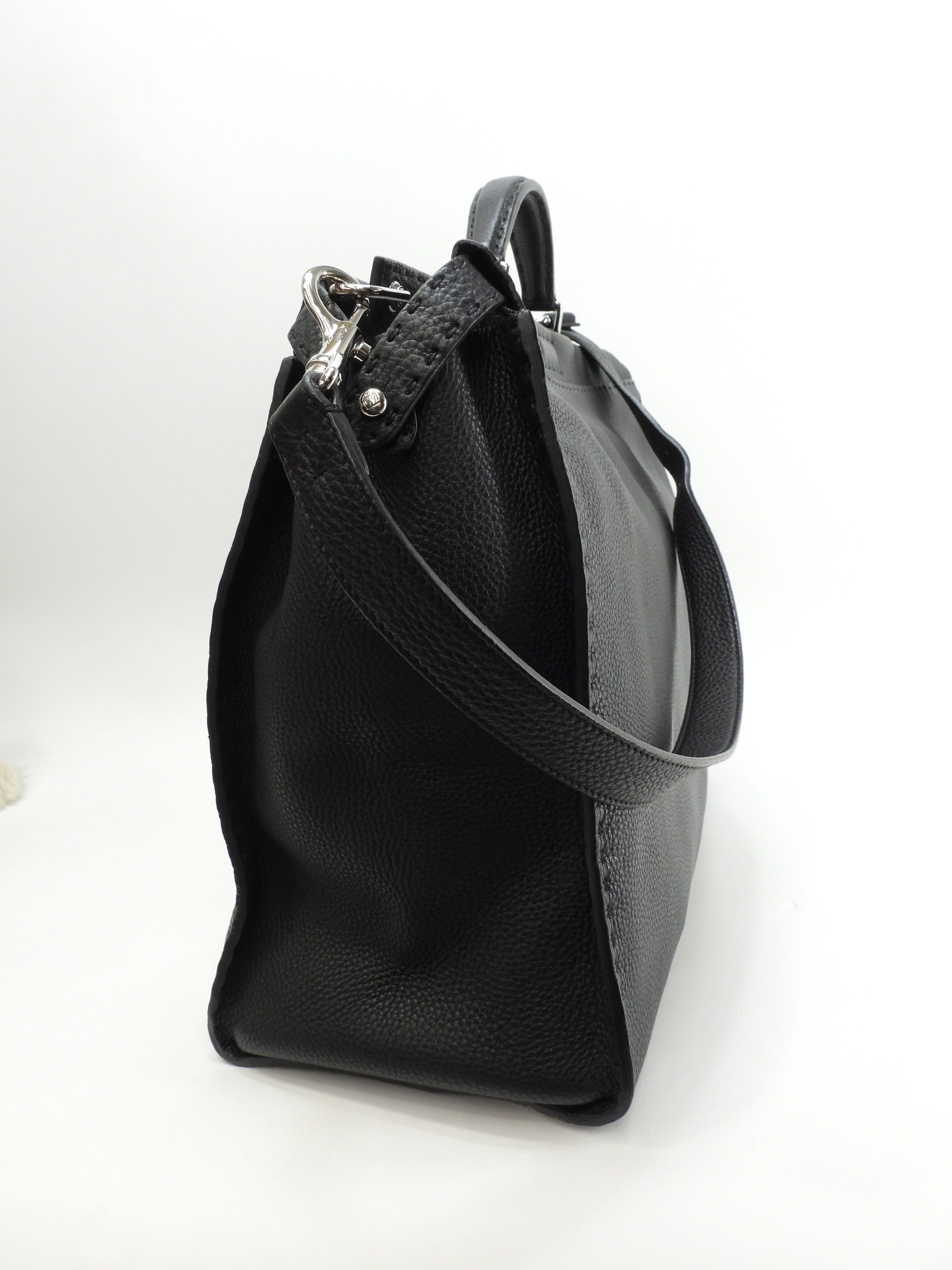 Fendi Peekaboo grande in pelle Selleria nera da uomo, borsa a mano, borsa da lavoro, condizioni eccellenti@ 20