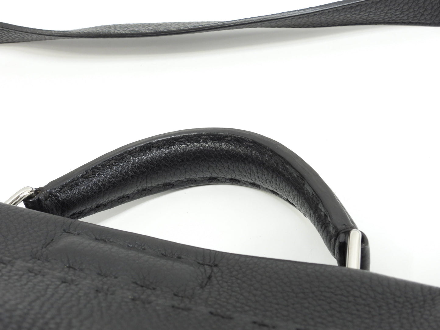 Fendi Peekaboo grande in pelle Selleria nera da uomo, borsa a mano, borsa da lavoro, condizioni eccellenti@ 20