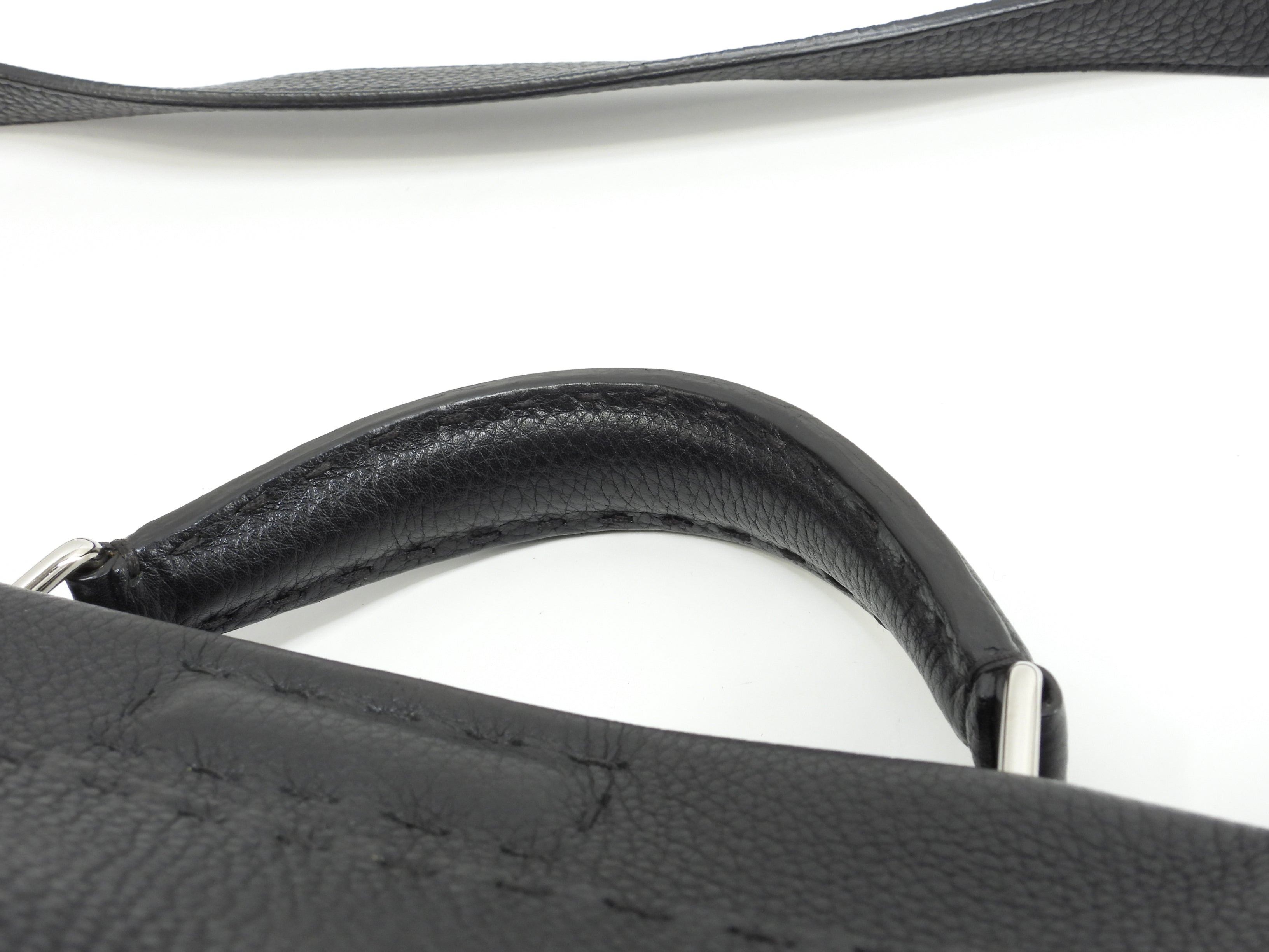 Fendi Peekaboo grande in pelle Selleria nera da uomo, borsa a mano, borsa da lavoro, condizioni eccellenti@ 20
