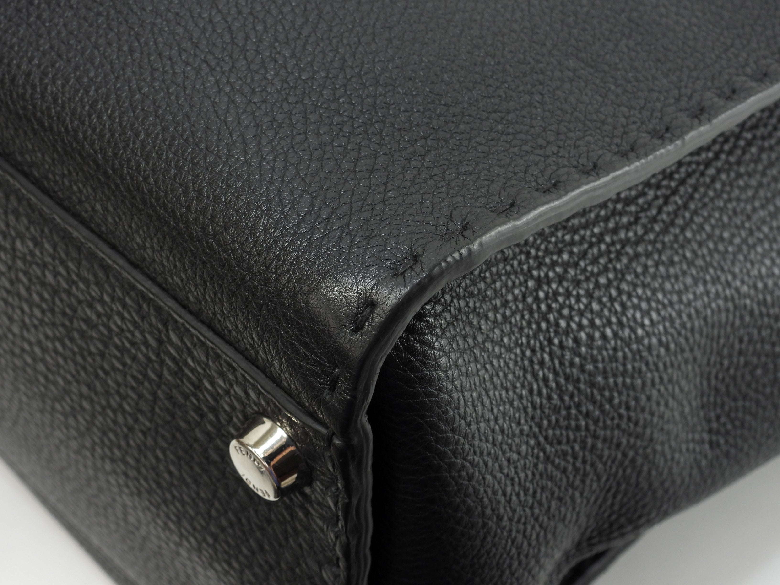 Fendi Peekaboo grande in pelle Selleria nera da uomo, borsa a mano, borsa da lavoro, condizioni eccellenti@ 20