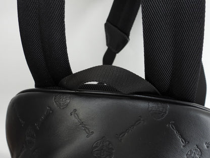 Berluti Zaino Time-Off in pelle nera Chevron, ottimo stato@G0261