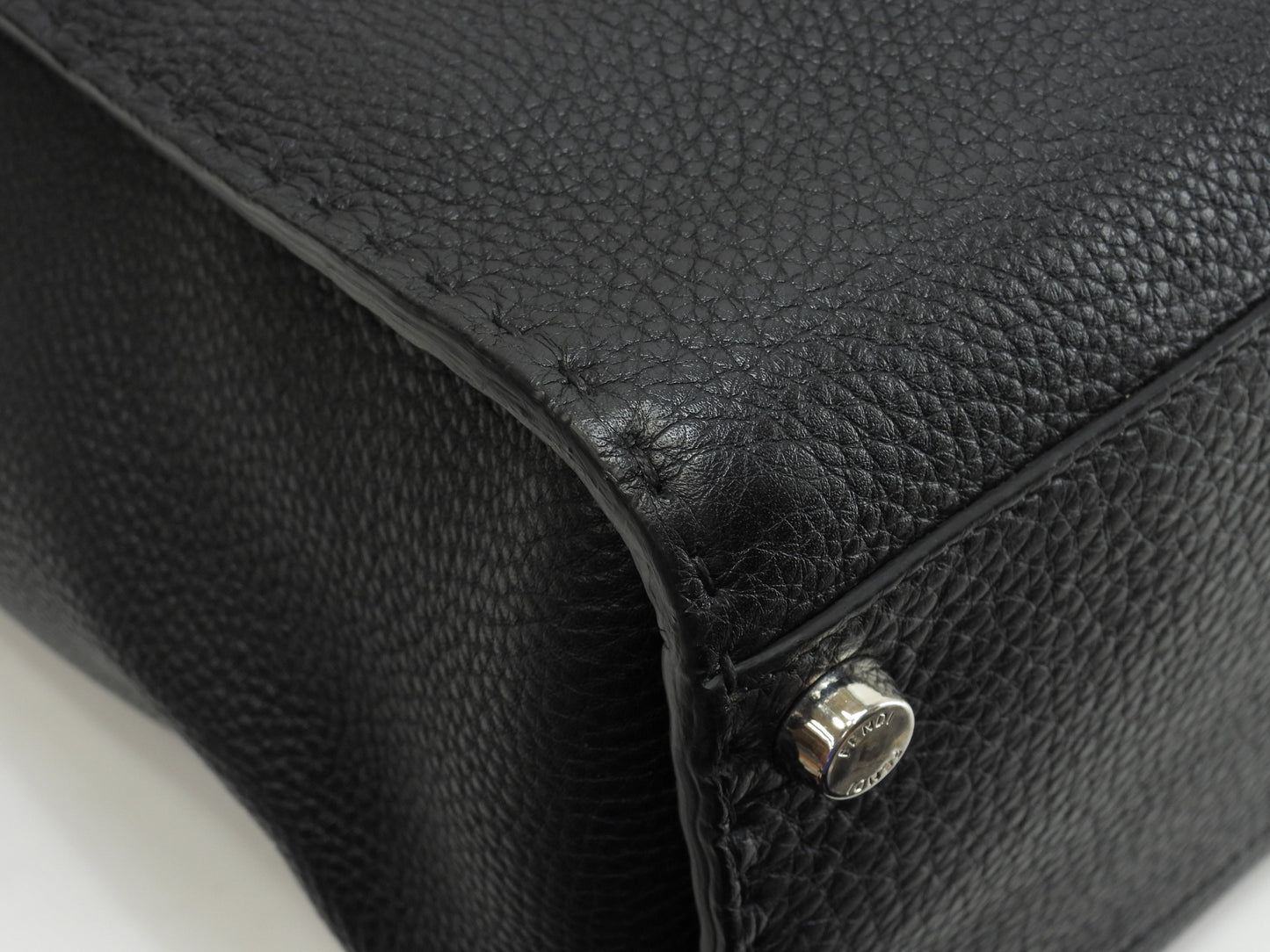 Fendi Peekaboo grande in pelle Selleria nera da uomo, borsa a mano, borsa da lavoro, condizioni eccellenti@ 20