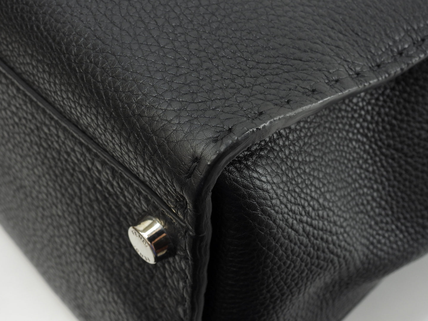 Fendi Peekaboo grande in pelle Selleria nera da uomo, borsa a mano, borsa da lavoro, condizioni eccellenti@ 20