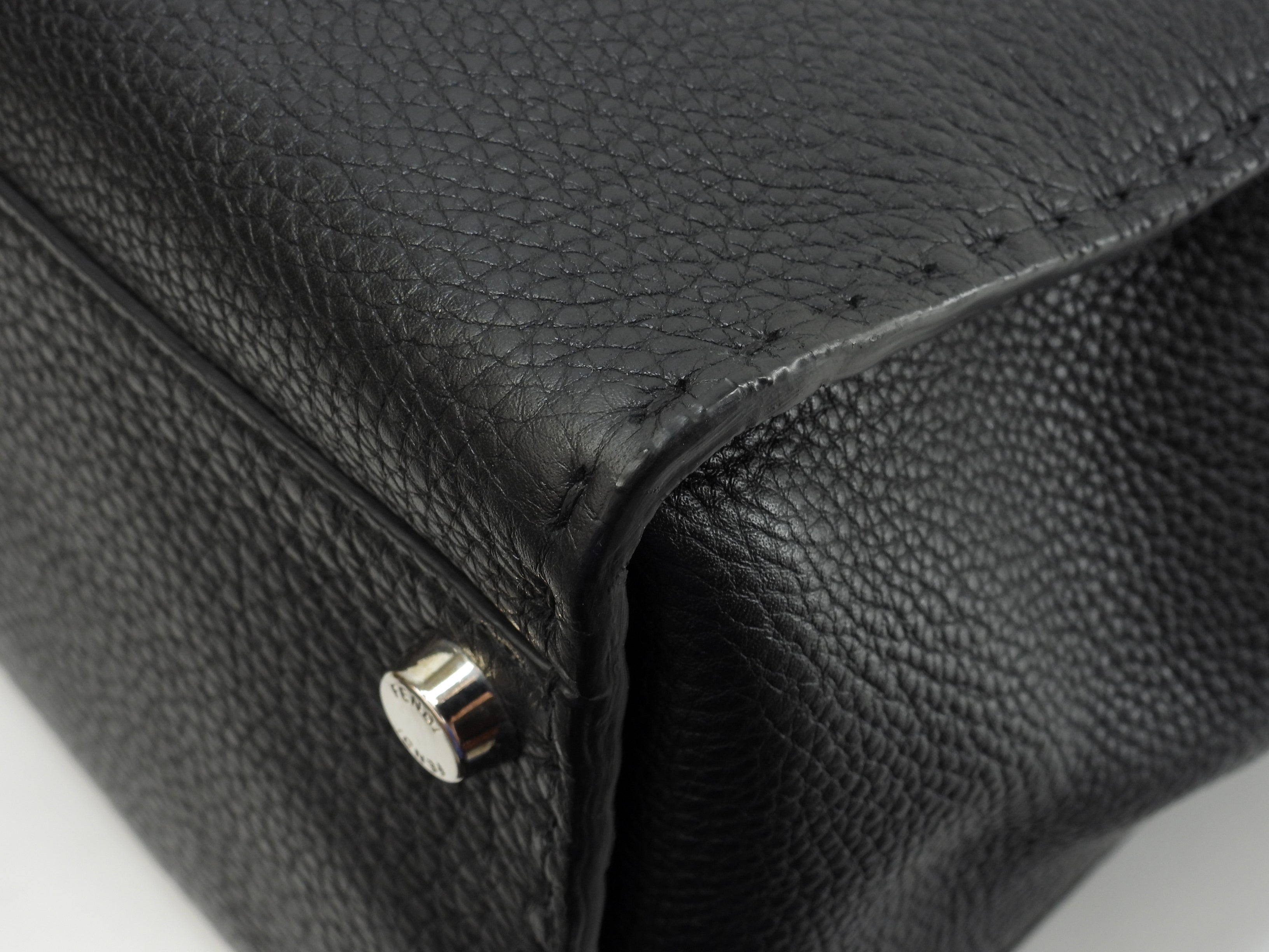 Fendi Peekaboo grande in pelle Selleria nera da uomo, borsa a mano, borsa da lavoro, condizioni eccellenti@ 20