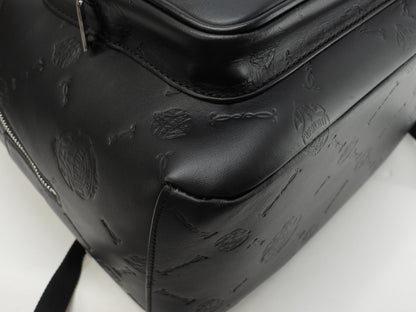Berluti Zaino Time-Off in pelle nera Chevron, ottimo stato@G0261