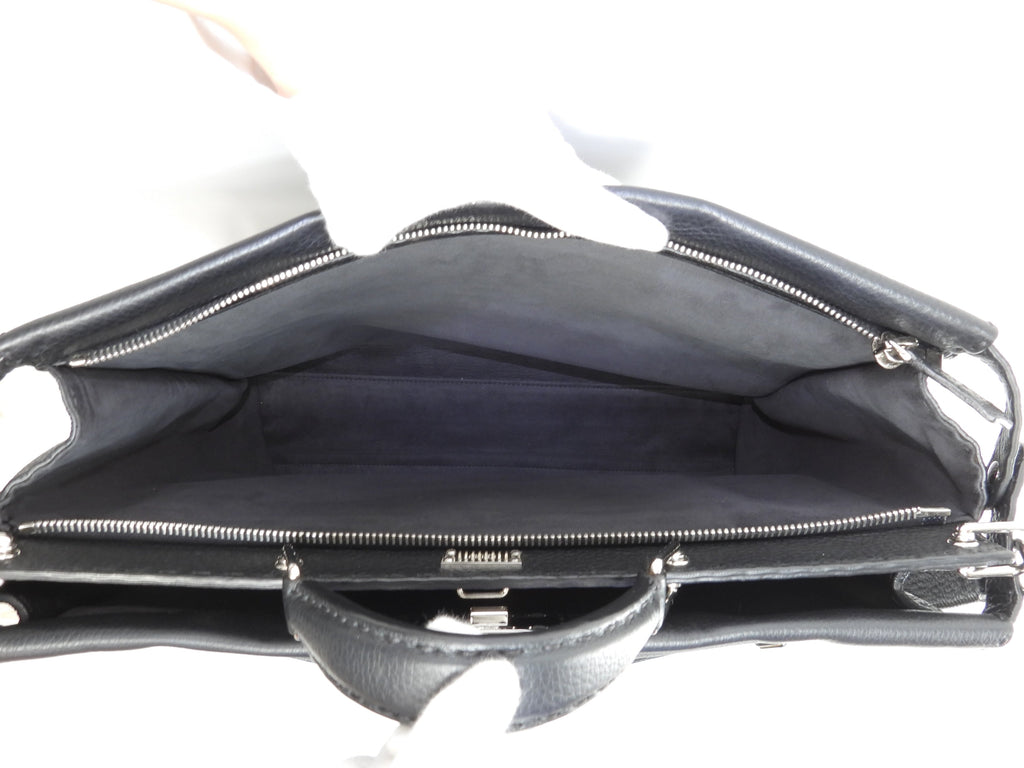 Fendi Peekaboo grande in pelle Selleria nera da uomo, borsa a mano, borsa da lavoro, condizioni eccellenti@ 20