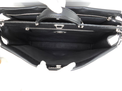 Fendi Peekaboo grande in pelle Selleria nera da uomo, borsa a mano, borsa da lavoro, condizioni eccellenti@ 20
