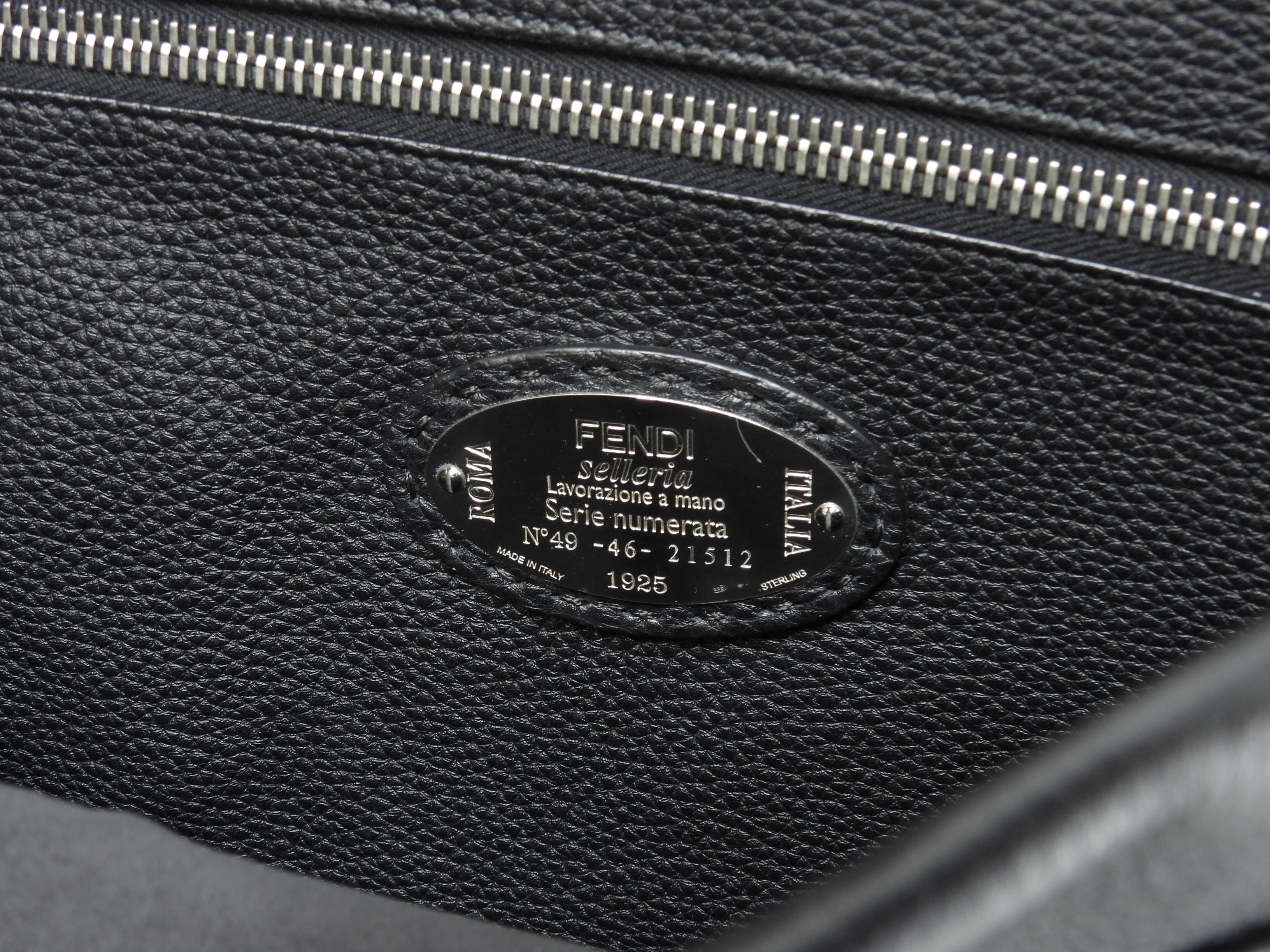 Fendi Peekaboo grande in pelle Selleria nera da uomo, borsa a mano, borsa da lavoro, condizioni eccellenti@ 20
