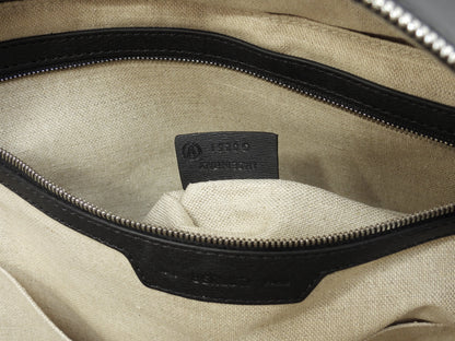 Berluti Zaino Time-Off in pelle nera Chevron, ottimo stato@G0261