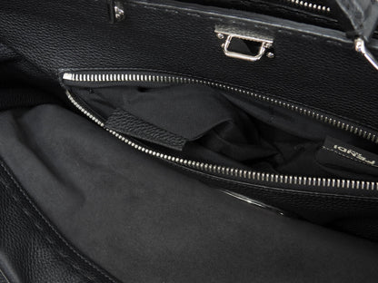 Fendi Peekaboo grande in pelle Selleria nera da uomo, borsa a mano, borsa da lavoro, condizioni eccellenti@ 20