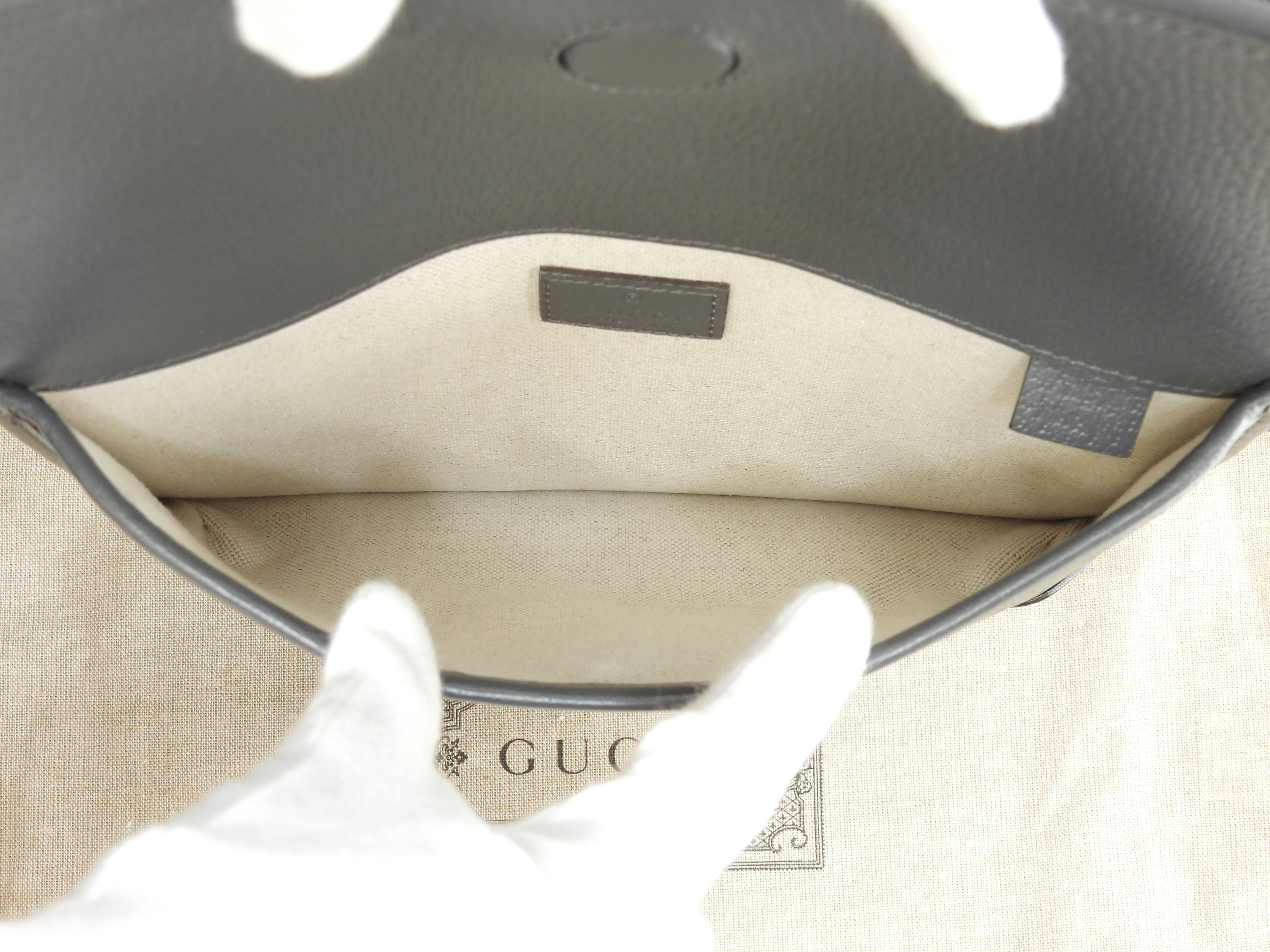 Gucci borsa a tracolla piccola GG Supreme old grigio marsupio bum bag come nuovo @ 8
