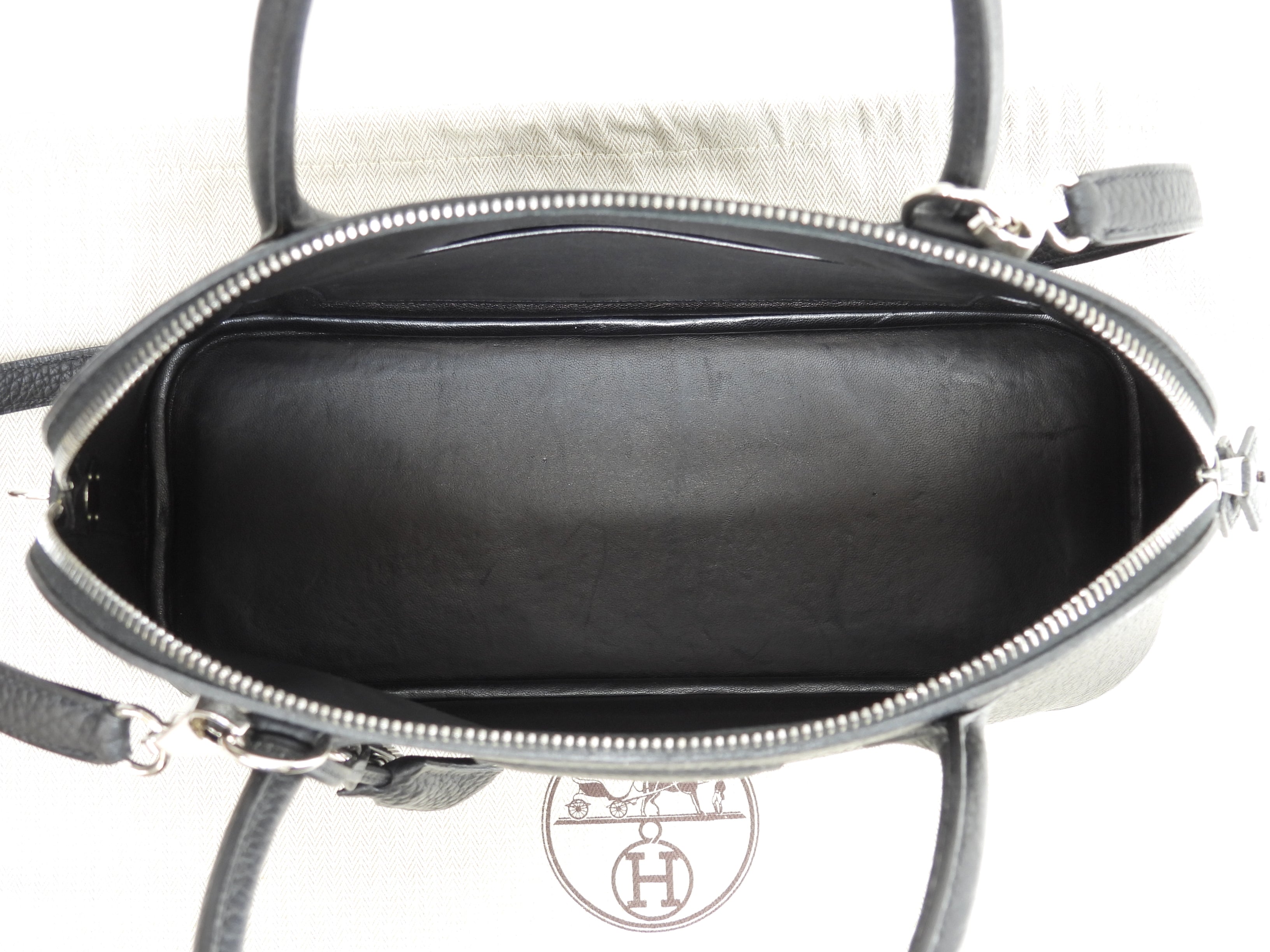 エルメス ボリード31 フィヨルド黒 シルバー金具 s付ハンドバッグ 極美品@□G 3