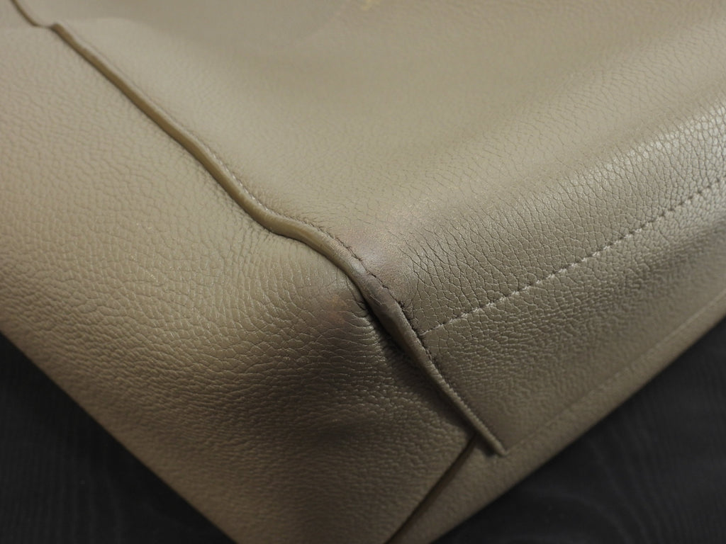 CELINE Sangle Bucket Borsa a spalla Hobo in pelle color talpa scuro @S-AN-4189
