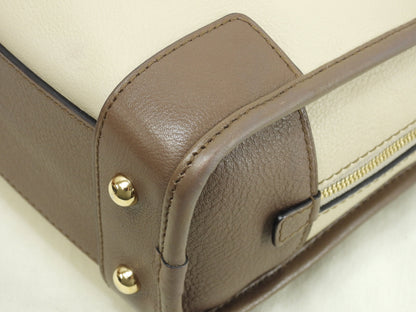 Loewe Amazona 23 in pelle crema/bordeaux, mini borsa a mano, pochette, ottime condizioni @061210