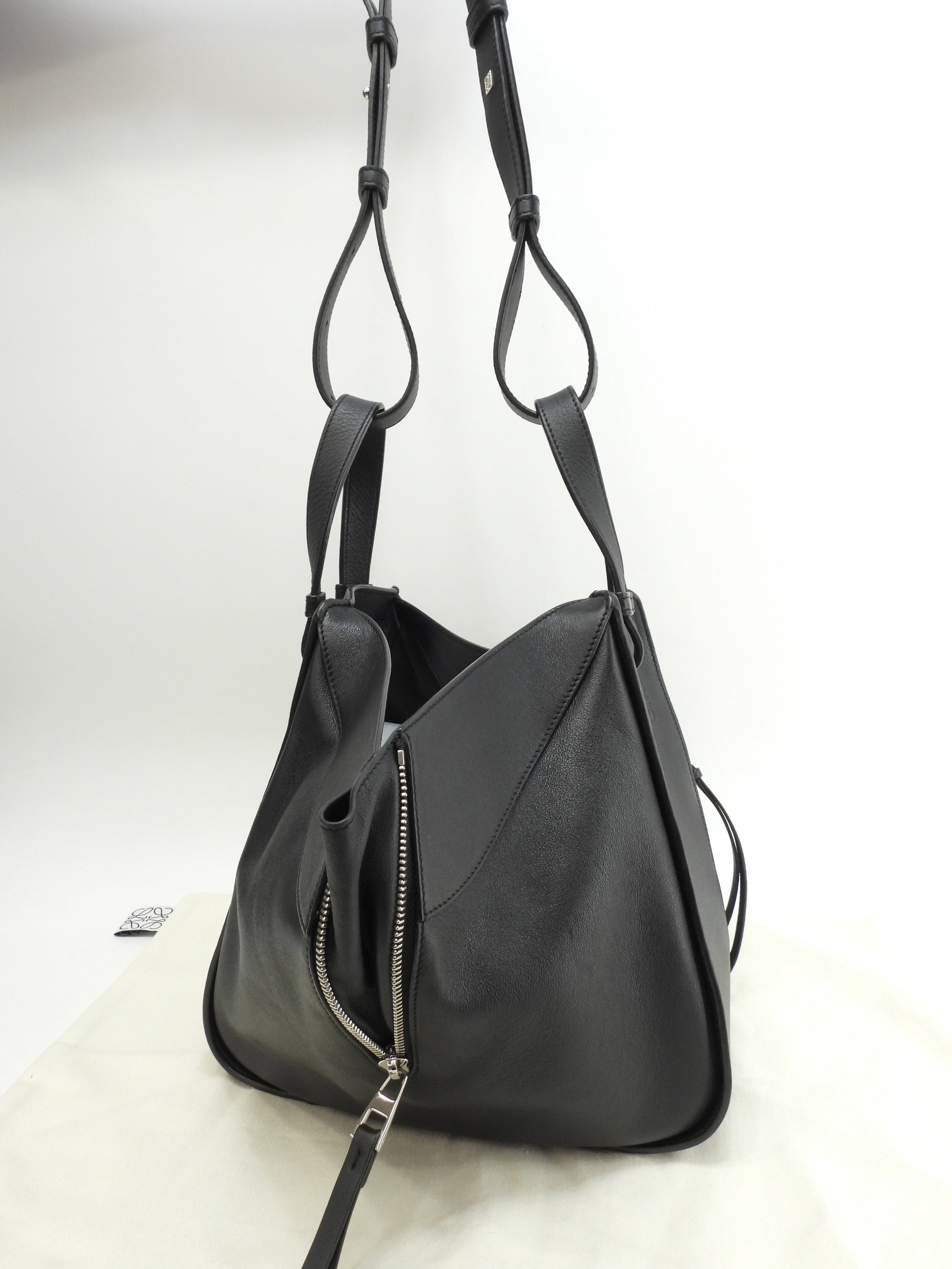 ロエベ ハンモック スモール レザー黒 ハンドバッグ ショルダーバッグ 極美品@471706