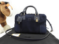 Loewe Amazona 23 Suede Denim Blue Pochette con Tracolla Mini Borsa a Mano, condizioni eccellenti@061403