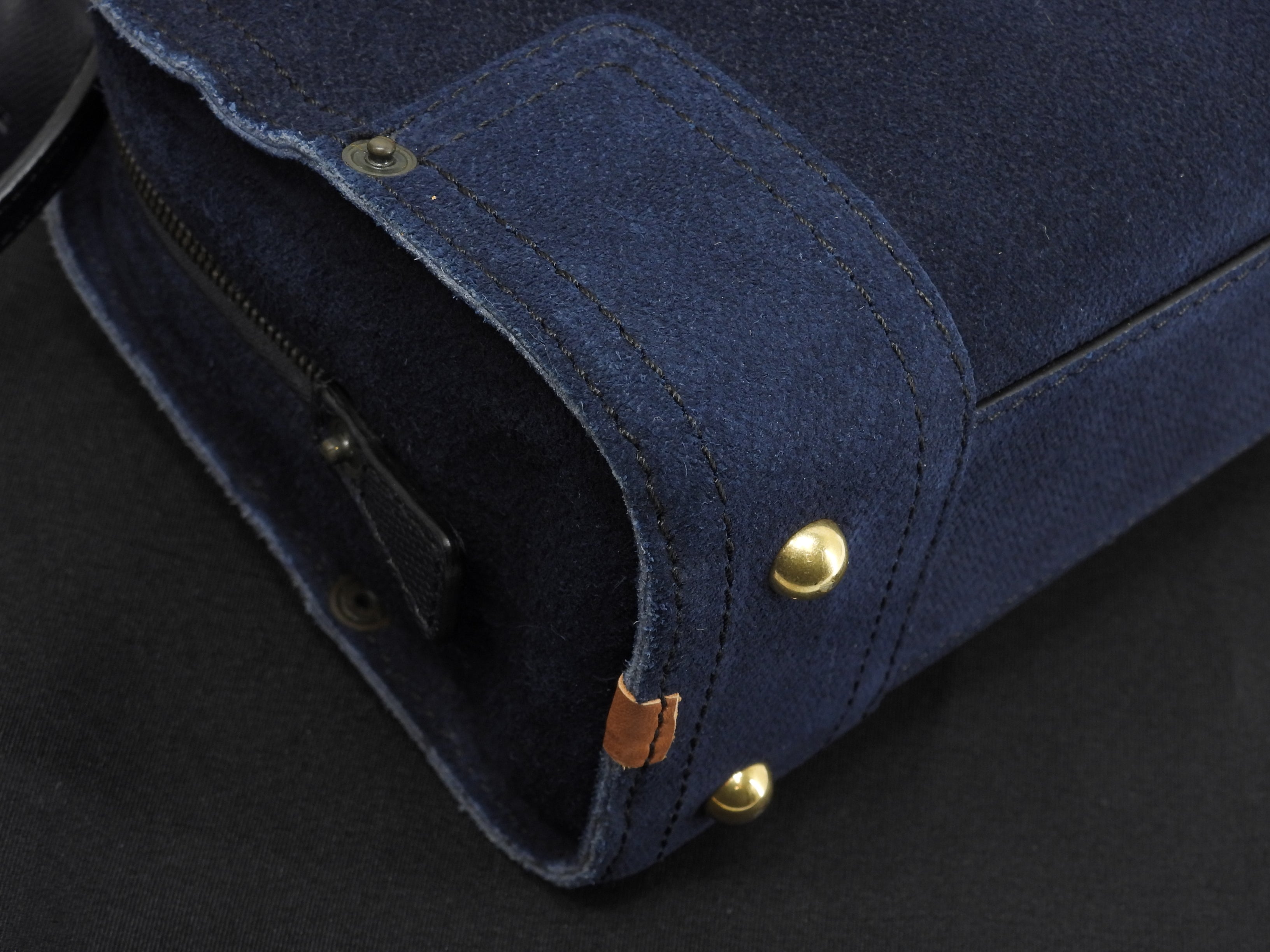 Loewe Amazona 23 Suede Denim Blue Pochette con Tracolla Mini Borsa a Mano, condizioni eccellenti@061403