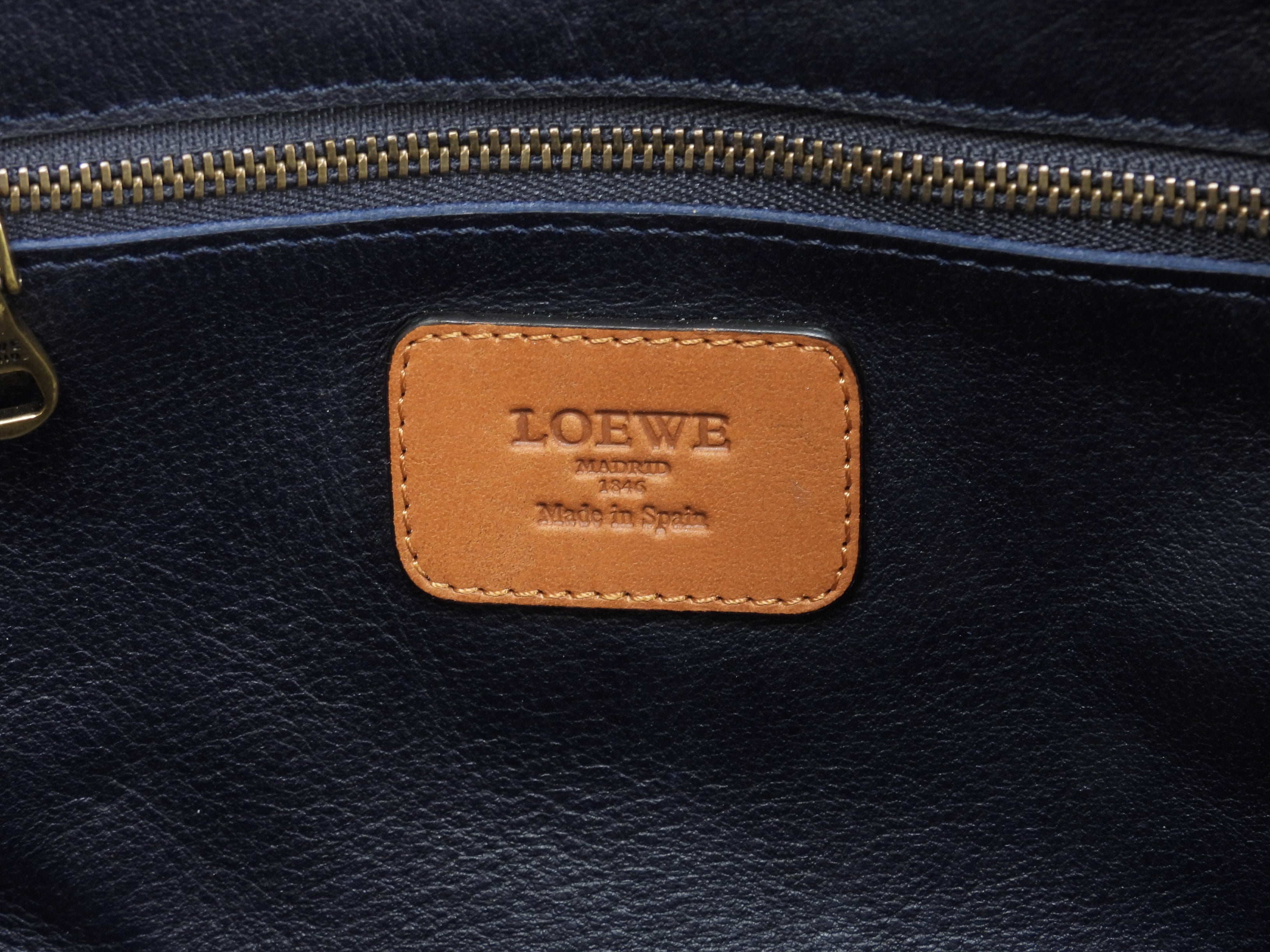 Loewe Amazona 23 Suede Denim Blue Pochette con Tracolla Mini Borsa a Mano, condizioni eccellenti@061403