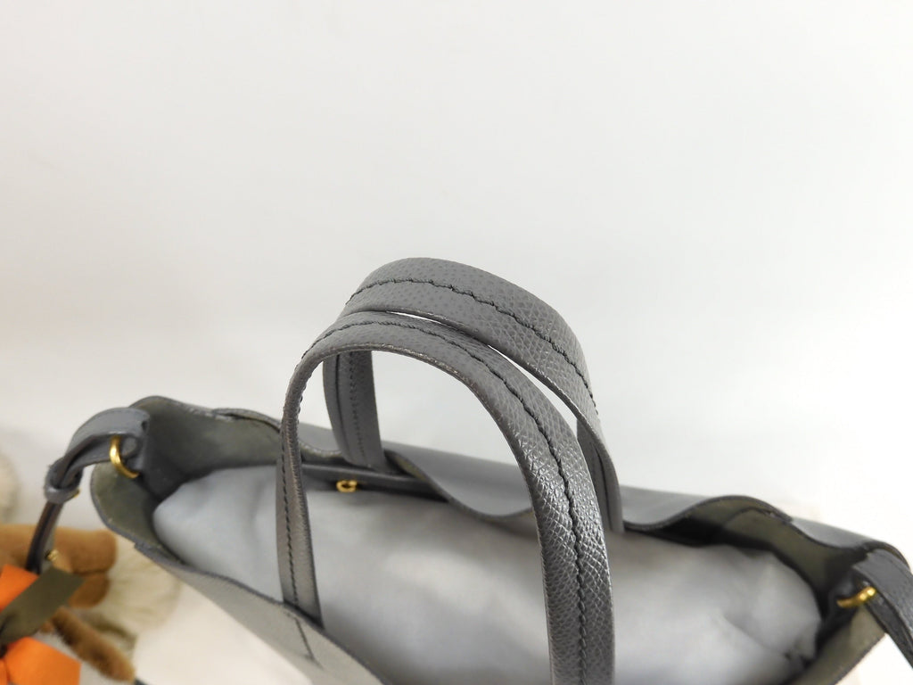 Celine Cabas Small Pelle Grigio Azzurro Pochette Borsa a mano Shopper @U-CU-1107