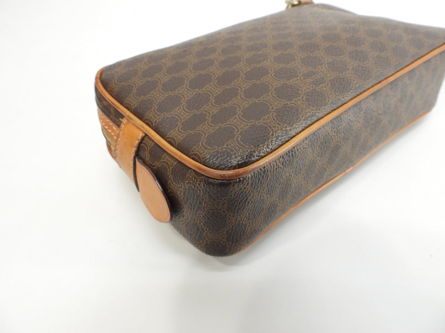 Celine pochette Macadam Triomphe marrone, borsa a tracolla trasversale 7@M92*