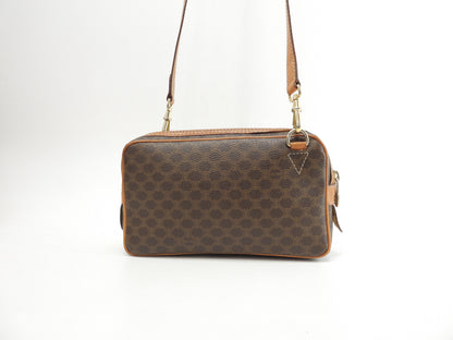 Celine pochette Macadam Triomphe marrone, borsa a tracolla trasversale 7@M92*