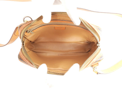 Celine pochette Macadam Triomphe marrone, borsa a tracolla trasversale 7@M92*