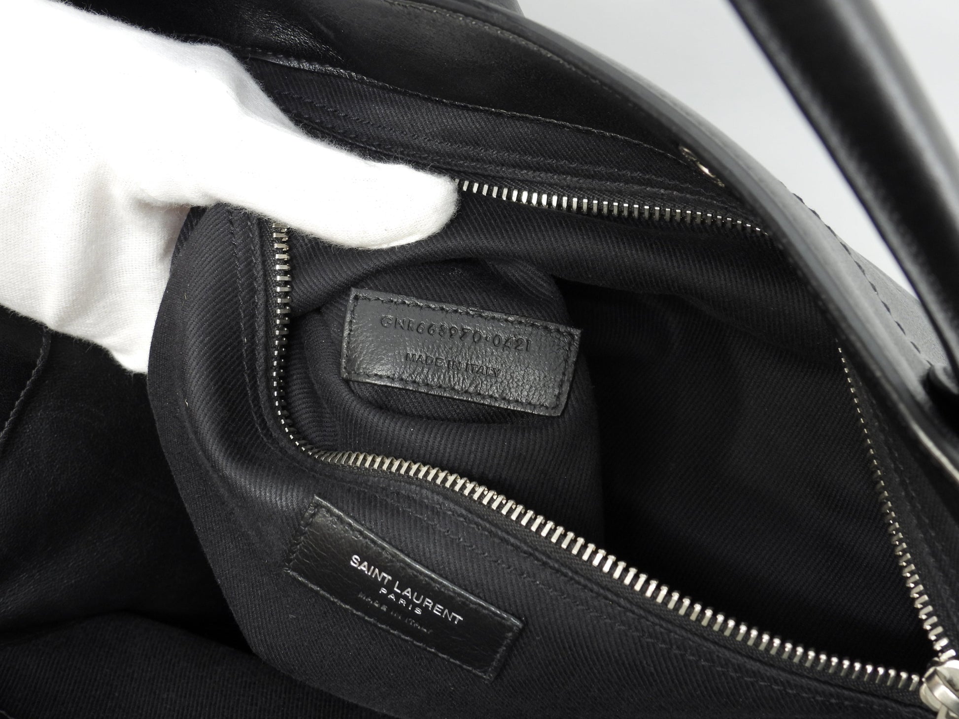 サンローラン トートバッグ リヴゴーシュ フルレザー黒 縦長メンズハンドバッグ YSL@GNR663970-0421