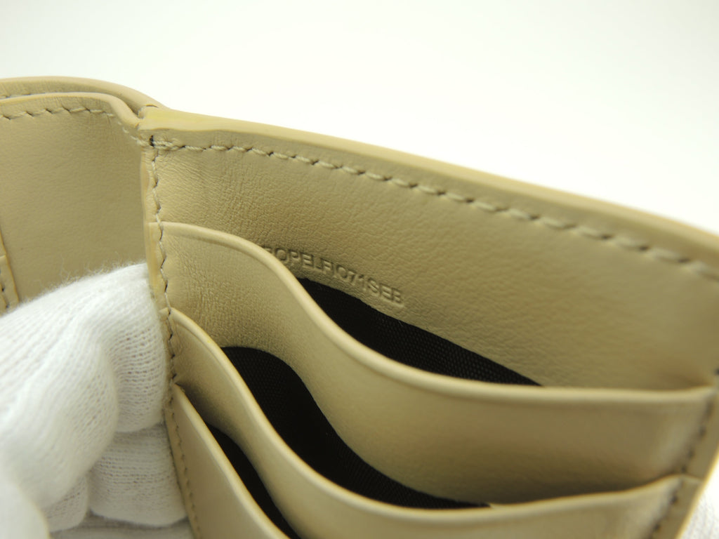 Burberry portafoglio compatto a tre ante in PVC/pelle con motivo check, portafoglio piccolo, come nuovo@POPELFI071SEB