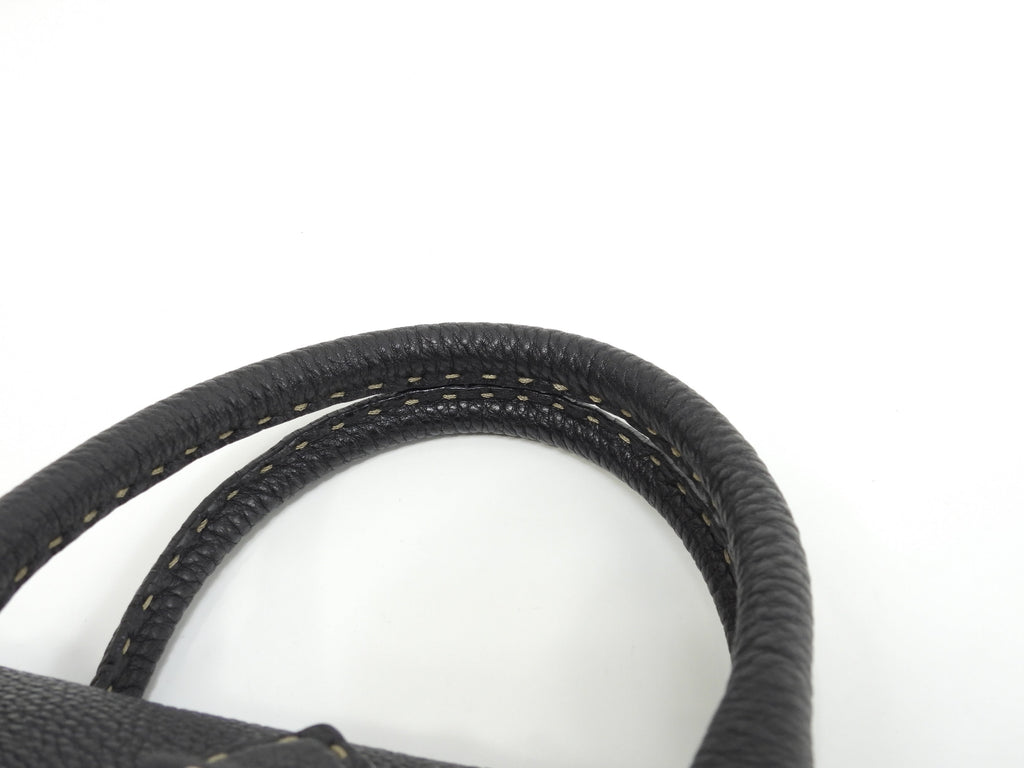 Fendi Mini Linda in pelle Selleria nera, hardware argento, borsa a mano piccola, pari al nuovo @ 24
