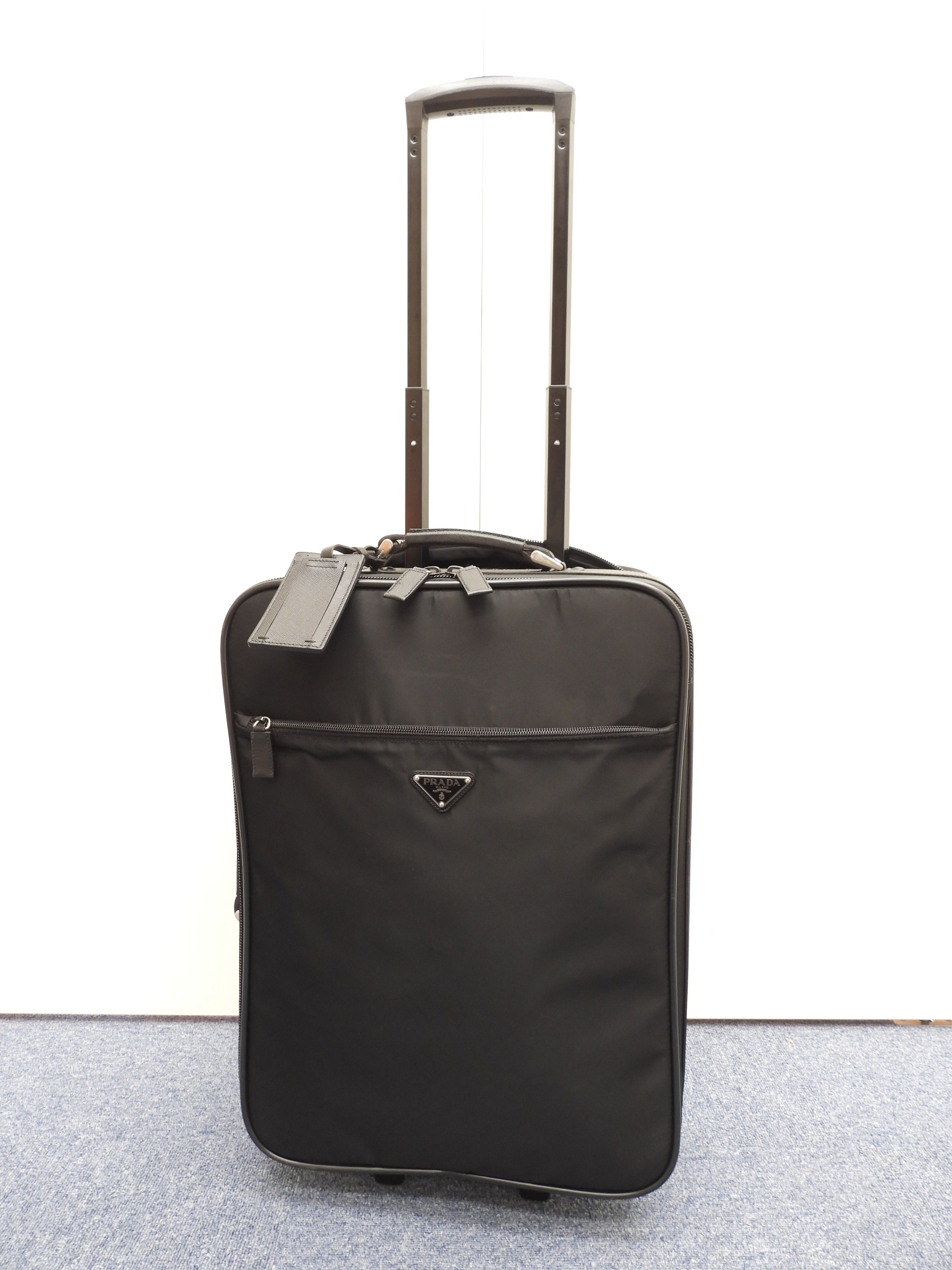 Prada Trolley bag in tessuto/saffiano nera, borsa da viaggio, borsone, ottime condizioni @ 1