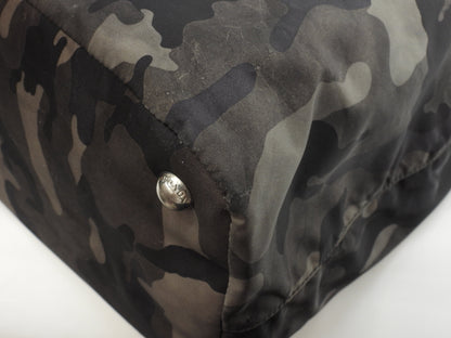 Prada borsa tote Saffiano/Nylon grigio nero mimetico da uomo con tracolla @ 1