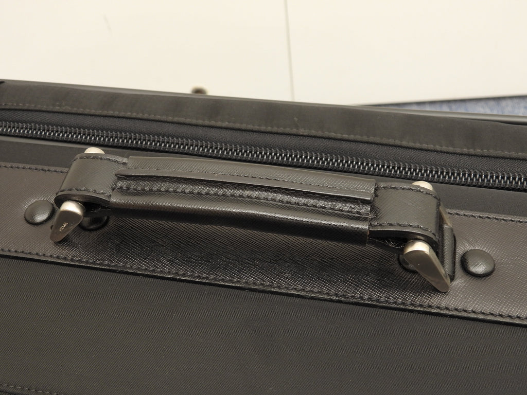 Prada Trolley bag in tessuto/saffiano nera, borsa da viaggio, borsone, ottime condizioni @ 1