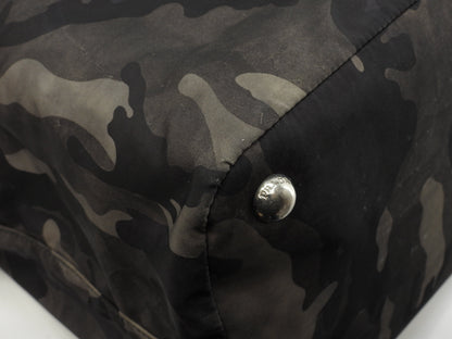 Prada borsa tote Saffiano/Nylon grigio nero mimetico da uomo con tracolla @ 1