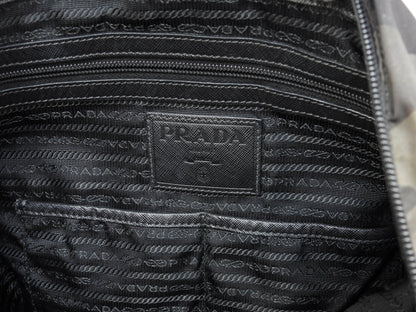 Prada borsa tote Saffiano/Nylon grigio nero mimetico da uomo con tracolla @ 1