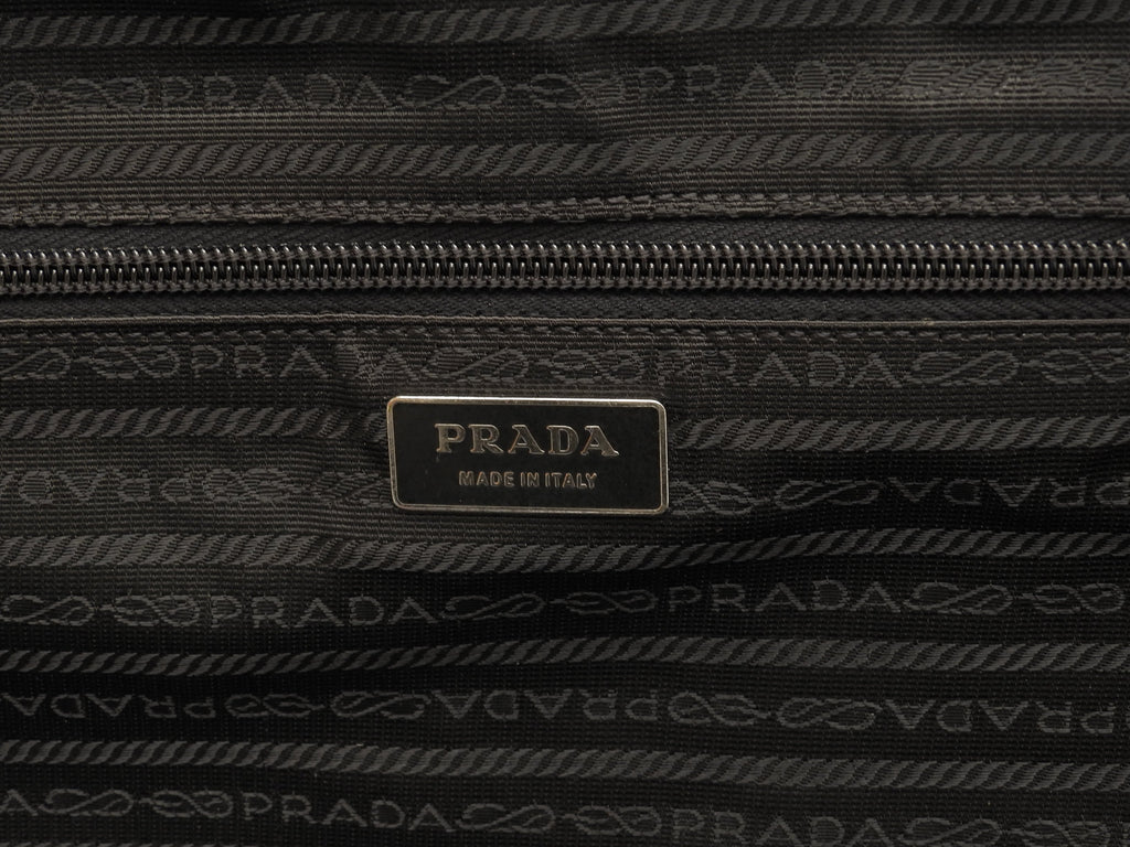 Prada Trolley bag in tessuto/saffiano nera, borsa da viaggio, borsone, ottime condizioni @ 1