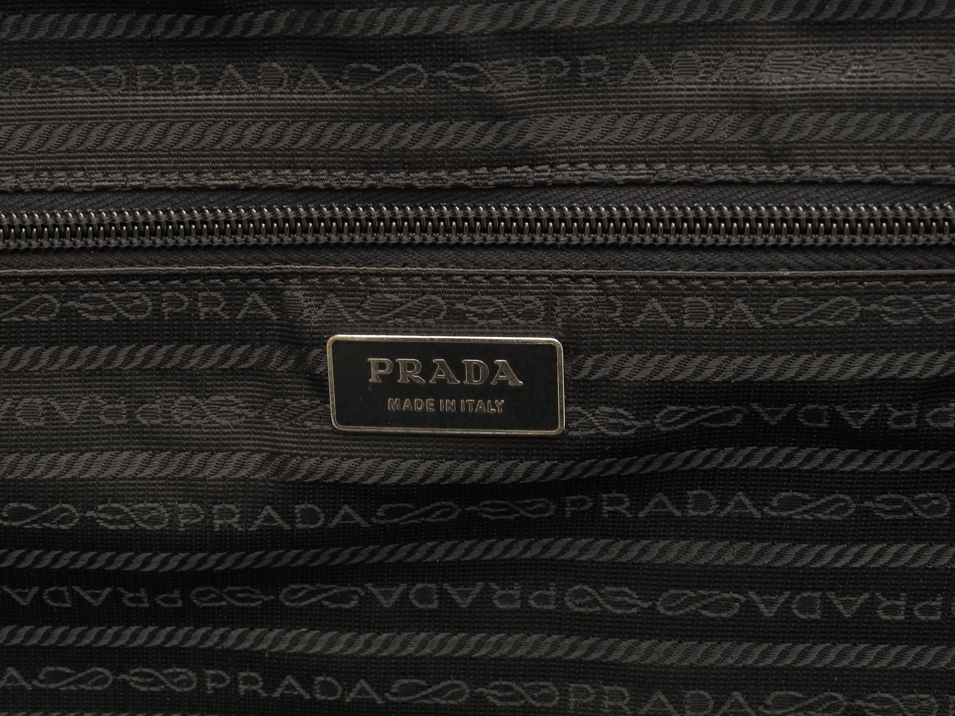 Prada Trolley bag in tessuto/saffiano nera, borsa da viaggio, borsone, ottime condizioni @ 1