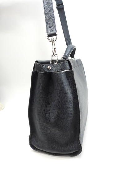 Fendi Peekaboo grande in pelle Selleria blu, borsa a mano da uomo, borsa a tracolla, in ottime condizioni @ 25