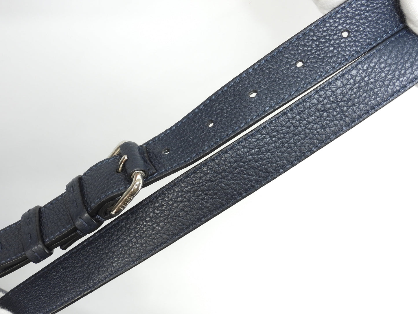 Fendi Peekaboo grande in pelle Selleria blu, borsa a mano da uomo, borsa a tracolla, in ottime condizioni @ 25