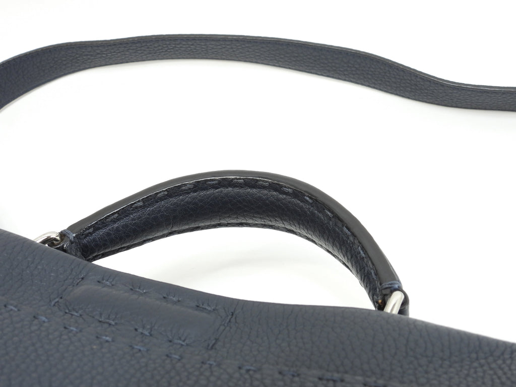 Fendi Peekaboo grande in pelle Selleria blu, borsa a mano da uomo, borsa a tracolla, in ottime condizioni @ 25
