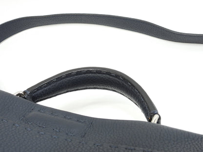 Fendi Peekaboo grande in pelle Selleria blu, borsa a mano da uomo, borsa a tracolla, in ottime condizioni @ 25