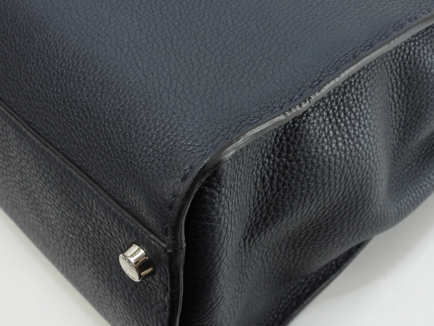 Fendi Peekaboo grande in pelle Selleria blu, borsa a mano da uomo, borsa a tracolla, in ottime condizioni @ 25