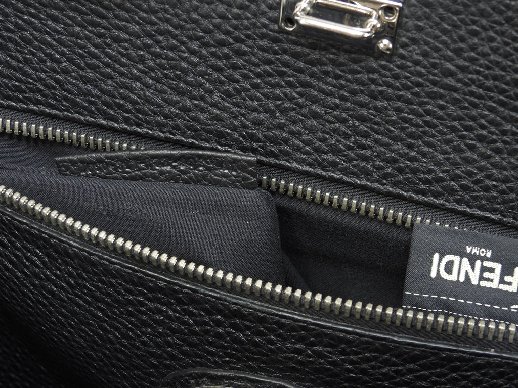 Fendi Peekaboo grande in pelle Selleria blu, borsa a mano da uomo, borsa a tracolla, in ottime condizioni @ 25