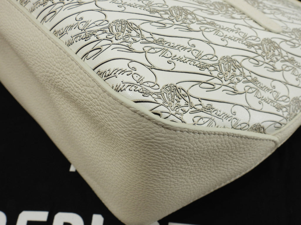 Berluti Toujours Japan Limited PVC Pelle Bianca Borsa Tote da Uomo Inutilizzata @B0293