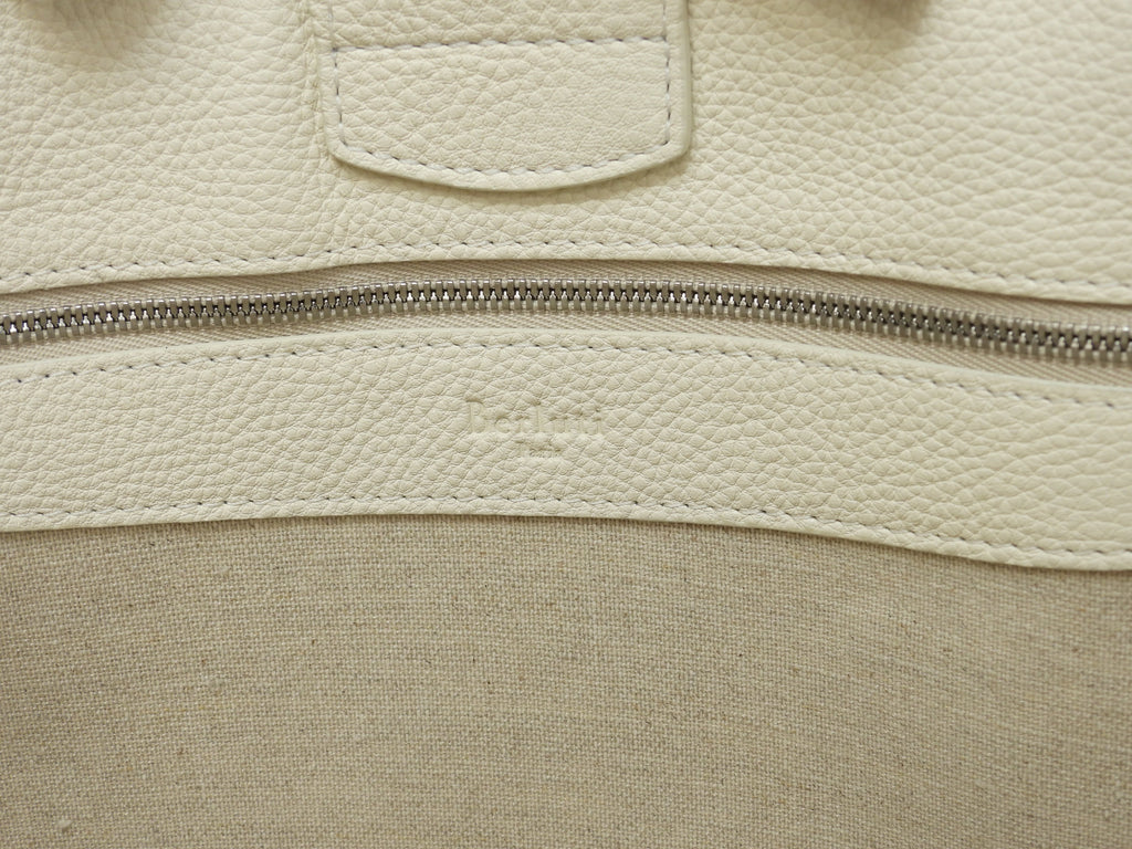 Berluti Toujours Japan Limited PVC Pelle Bianca Borsa Tote da Uomo Inutilizzata @B0293